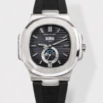 Patek Philippe Nautilus 5726A 1:1 Mirror Swiss Watch Blue Dial Rubber Strap