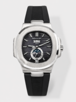 Patek Philippe Nautilus 5726A 1:1 Mirror Swiss Watch Blue Dial Rubber Strap