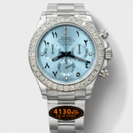 Rolex Cosmograph Daytona ICE Blue Dial Diamonds Bezel Cal.4130 Movement – 904L Steel Watch