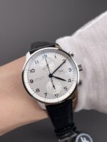 IWC Portuguese Chronograph Swiss Replica Watch in Steel Case White Dial – 1:1 Mirror Replica Edition - Image 10