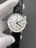 IWC Portuguese Chronograph Swiss Replica Watch in Steel Case White Dial – 1:1 Mirror Replica Edition - Image 4