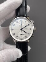IWC Portuguese Chronograph Swiss Replica Watch in Steel Case White Dial – 1:1 Mirror Replica Edition - Image 2