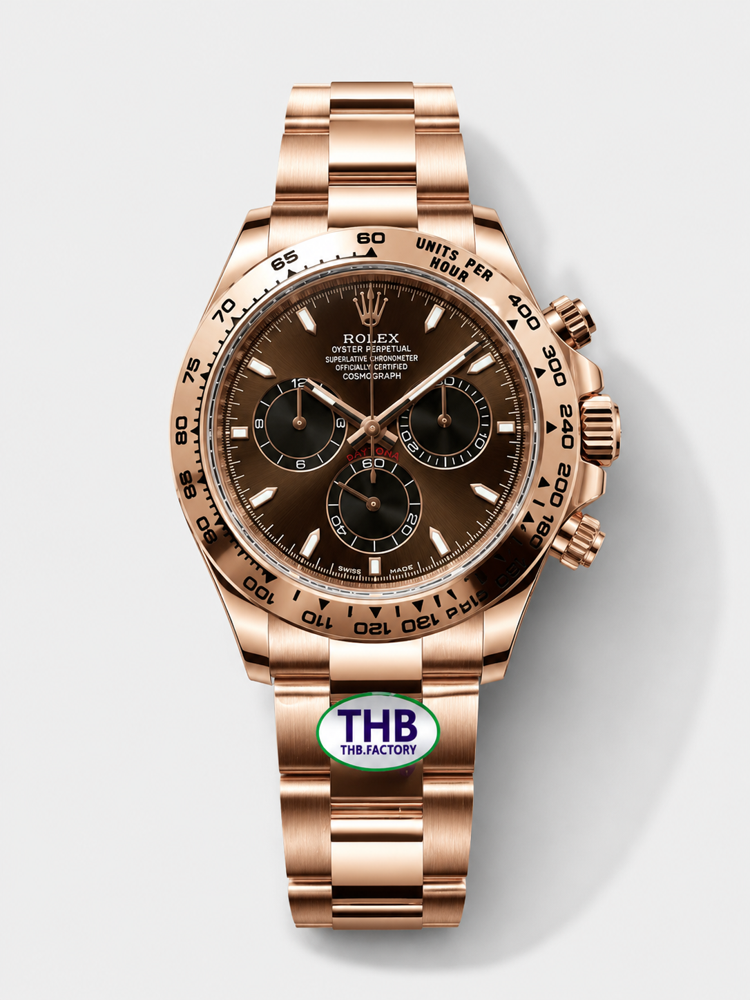 GW-E5F52F01 product image Rolex Daytona 116505 Rose Gold Original Cal.4131 Movement – 1:1 Mirror 904L Steel Watch - Image 1