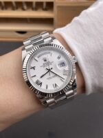 Rolex Day Date Super Clone White Dial 40MM 147 Grams Swiss Replica watch - Image 11