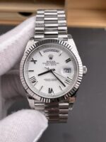 Rolex Day Date Super Clone White Dial 40MM 147 Grams Swiss Replica watch - Image 3