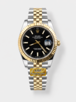 Rolex Datejust M126333 41MM ETA3235 72 Hours Power Black Dial Oyster 1:1 Mirror Replica Yellow Gold 904L Steel