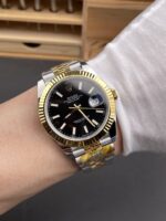 Rolex Datejust M126333 41MM ETA3235 72 Hours Power Black Dial Oyster 1:1 Mirror Replica Yellow Gold 904L Steel - Image 11