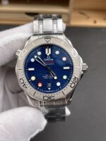 Omega Seamaster 300M Co-Axial Master Chronometer Blue Dial Titanium Bezel – 1:1 Mirror Replica - Image 3