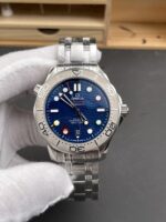 Omega Seamaster 300M Co-Axial Master Chronometer Blue Dial Titanium Bezel – 1:1 Mirror Replica - Image 2