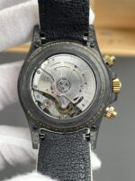 Rolex Daytona DiW Carbon Edition Rainbow Bezel – Forged Carbon Casing Beige Strap 1:1 Mirror Replica - Image 4