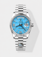 Rolex Day-Date 36mm – White Gold Model with Turquoise Dial and Diamond Markers – Top-Tier 1:1 Replica