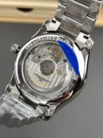 Longines Master Collection Swiss-style replica watch with automatic movement, moon phase, and white dial (steel bracelet) - Image 4