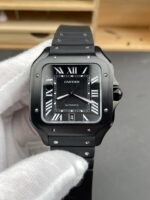 Santos De Cartier DLC Coated Casing 1:1 Mirror Swiss Replica Watch 40MM - Image 2