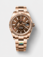 Rolex Sky-Dweller REF# 336235 Brown Dial Watch in Rose Gold 904L Steel Case 1:1 Mirror Replica