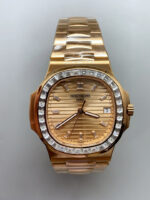 Patek Philippe Nautilus 5723 Rose Gold Dial Super Clone Watch - Image 2
