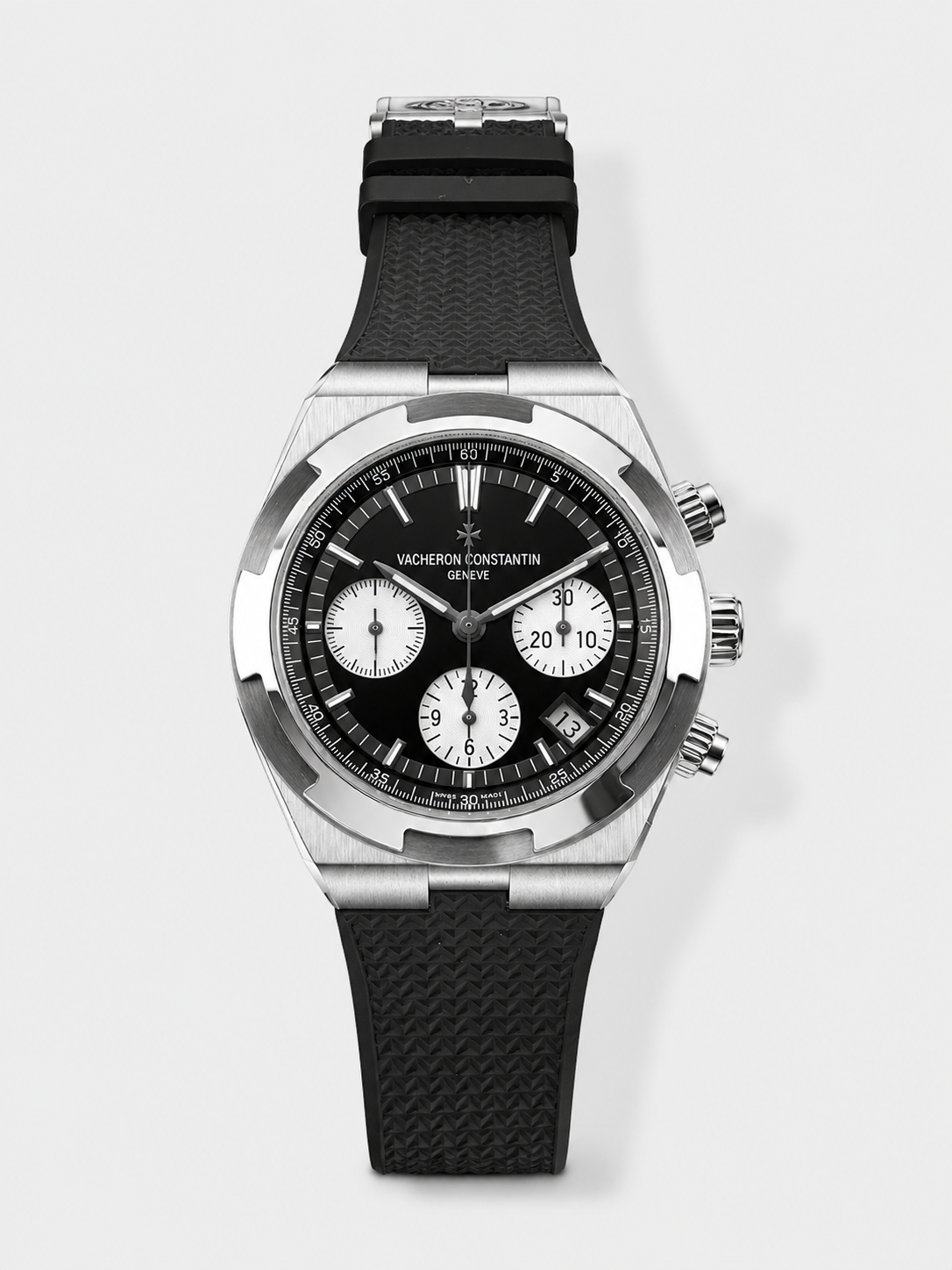 GW-F7974F2E product image Vacheron Constantin Overseas Chronograph Black Dial Swiss Replica Watch – Rubber Strap - Image 1