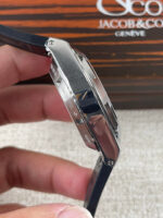 Vacheron Constantin Overseas Chronograph Black Dial Swiss Replica Watch – Rubber Strap - Image 6