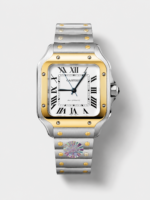 Santos De Cartier 1:1 Mirror Replica – 36MM Yellow Gold Two Tone Watch