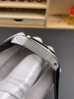 Cartier Santos 100 1:1 Mirror Replica Steel Diamonds Watch Mens Size 42MM - Image 6