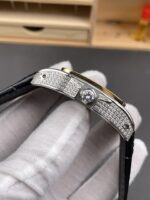 Cartier Santos 100 1:1 Mirror Replica Steel Diamonds Watch Mens Size 42MM - Image 7