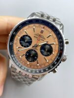 Breitling Navitimer B01 Chronograph 43 Copper Dial – 904L Steel Casing 1:1 Mirror Swiss Replica - Image 3
