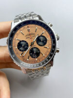 Breitling Navitimer B01 Chronograph 43 Copper Dial – 904L Steel Casing 1:1 Mirror Swiss Replica - Image 4