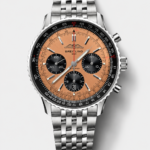 Breitling Navitimer B01 Chronograph 43 Copper Dial – 904L Steel Casing 1:1 Mirror Swiss Replica
