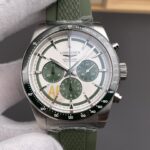 Longines Conquest Chronograph White Dial Automatic Watch in Steel Casing