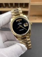 Rolex Day Date Presidential 18K Yellow Gold Watch 36MM – Black Dial 1:1 Mirror Quality - Image 4